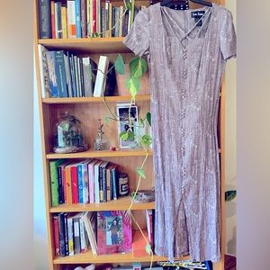 Vintage floral purple dress.